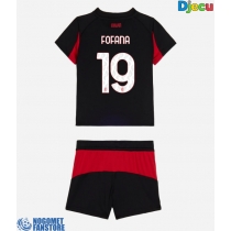 AC Milan Youssouf Fofana #19 Domaci Dres za djecu 2025-26 Kratak Rukav (+ Kratke hlače)